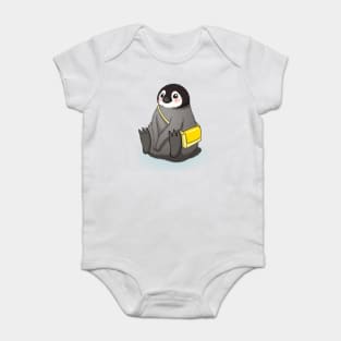 Happy emperor penguin chick Baby Bodysuit